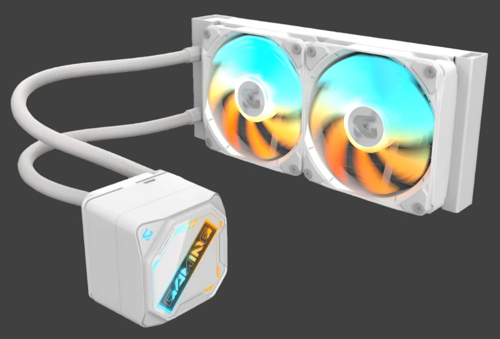 GIGABYTE GAMING 240 ICE all-in-one liquid cooler, Intel 1851 / 1700 / 115X / 1200, AMD AM5 / AM4, Color ICE