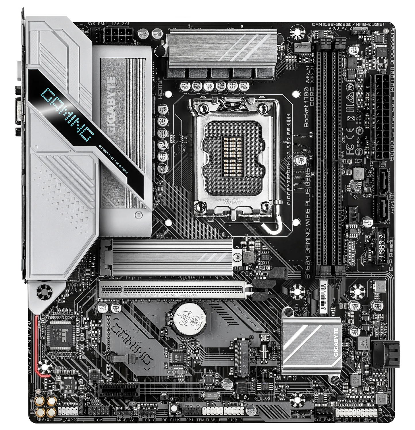Gigabyte B760M GAMING WIFI6 PLUS GEN5 DDR5 mATX motherboard