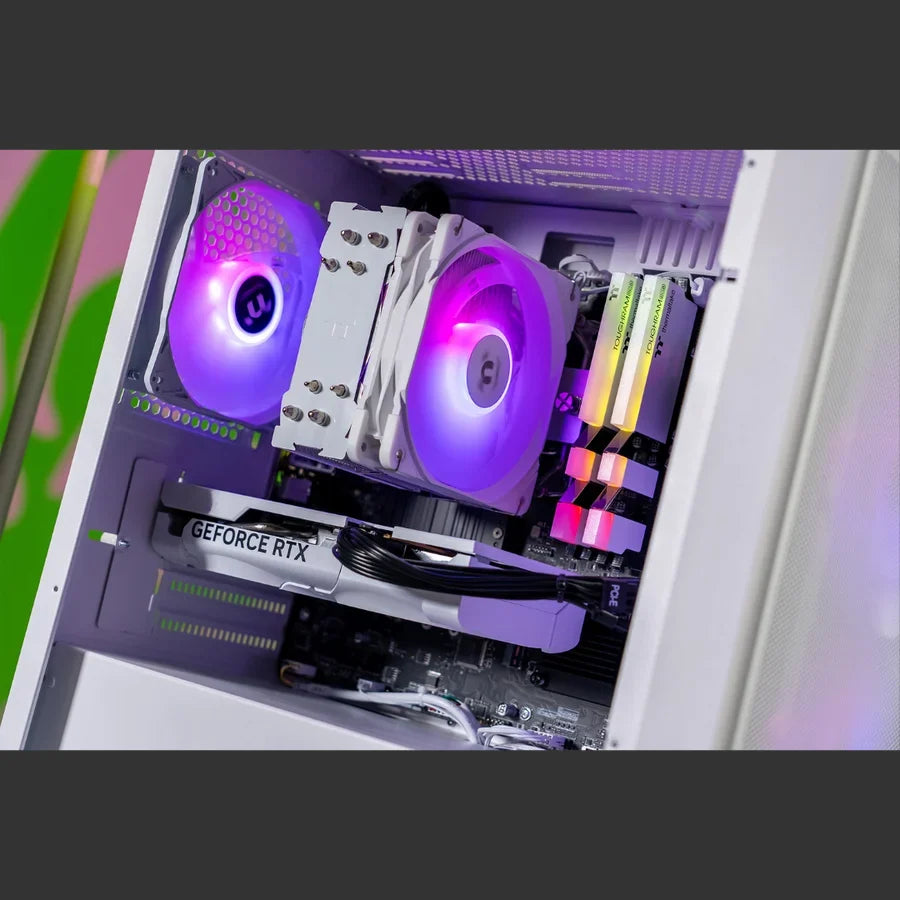 Thermaltake Gaming System Genesis Ultimate V5 Snow - AMD 5600 / RTX 5060/ B550M WIFI/ 1TB SSD/ 16GB RAM/ H16 SNOW