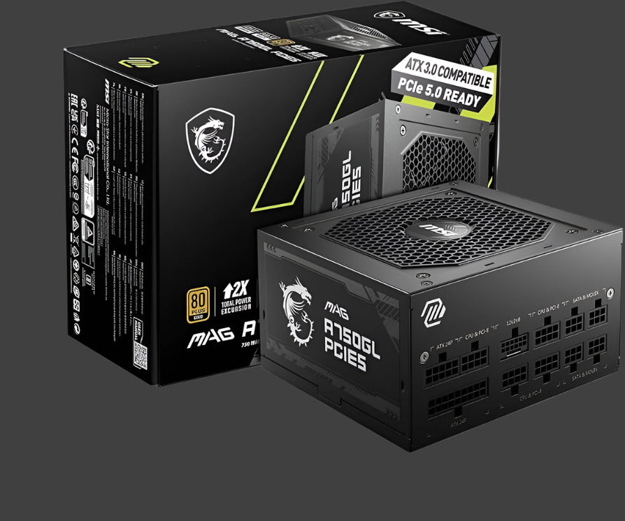 MSI MAG 750W 80 PLUS GOLD CERTIFIED PSU