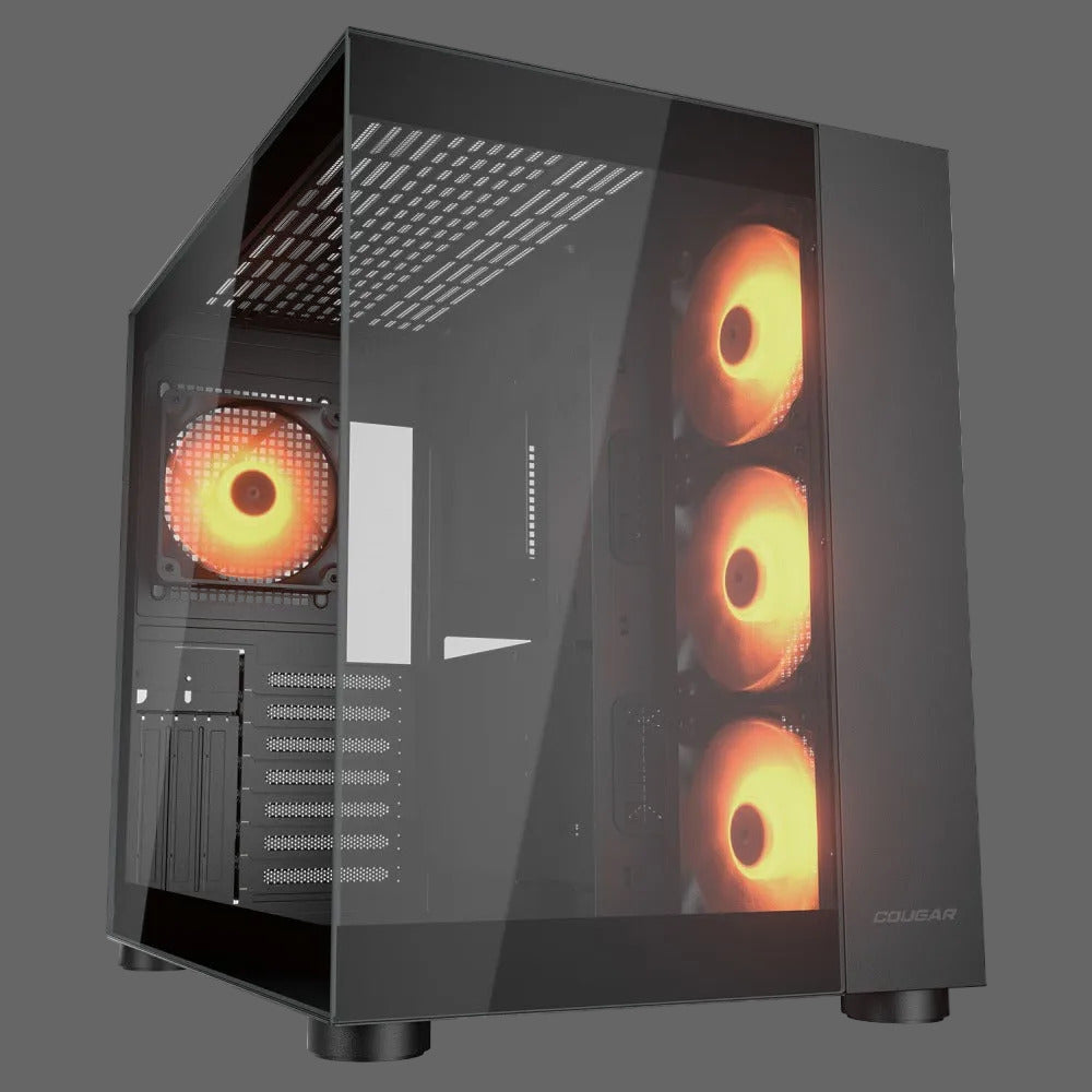 Cougar FV150 RGB BLACK Dual chamber TG Case 4x ARG B Fans