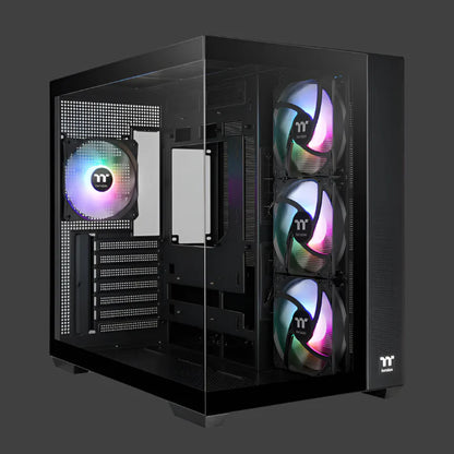 Thermaltake View 380 Tempered Glass ARGB Mid Tower Case Black Edition