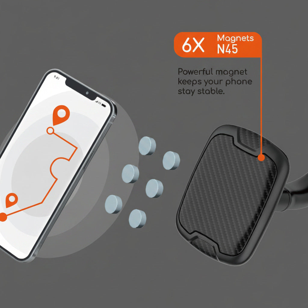 UTIA Magnetic Car Phone Mount Holder For Dashboard or Windshield