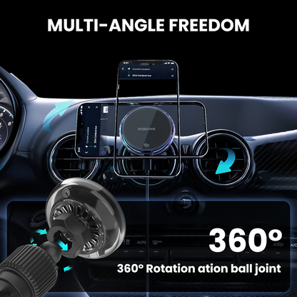 REDEFYNE MG-16 Qi2.2 Magnetic Wireless Charging Car Mount With Cooling System