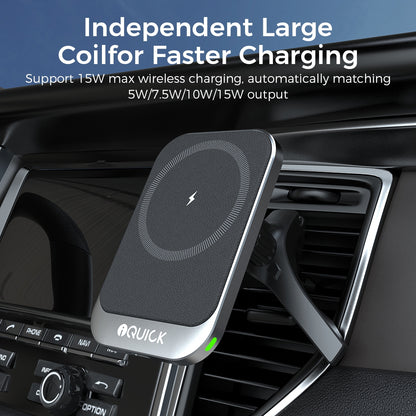 iQuick iMG1 Magnetic Pad Air-vent Car Mount 15W