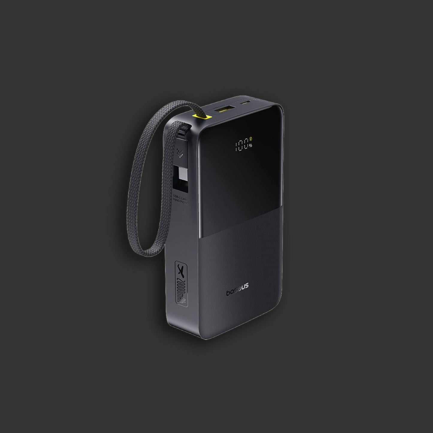 Baseus EnerFill FC51 Bipow2 Pro Digital Display Power Bank with Built-in Cable 20000mAh 22.5W