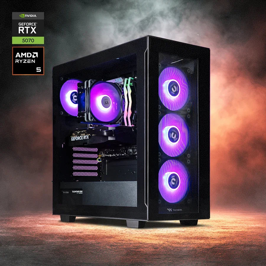 Thermaltake Gaming System Infinity PRO V7 - AMD 7500F / RTX 5070/ B650 WIFI/ 1TB SSD/ 32GB RAM/ V350 Black
