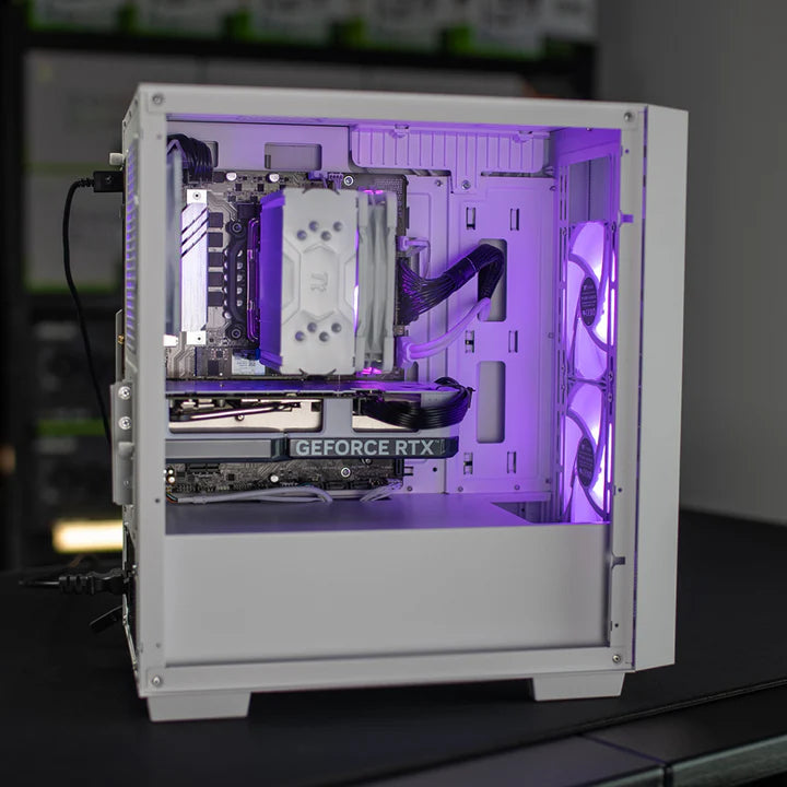 Thermaltake Gaming System Genesis V4 Ultimate SNOW - Intel 12400F / RTX 4060 / B760 WIFI / 16GB RGB RAM / H16 White