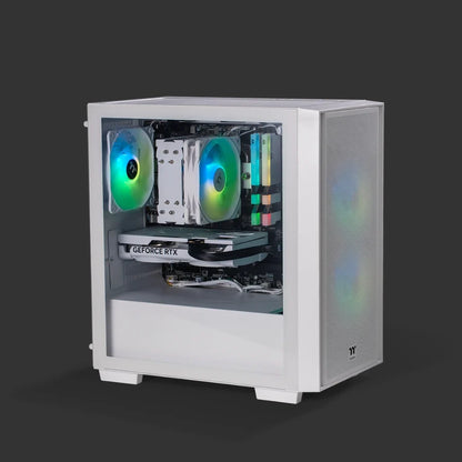 Thermaltake Gaming System Genesis Ultimate V5 Snow - AMD 5600 / RTX 5060/ B550M WIFI/ 1TB SSD/ 16GB RAM/ H16 SNOW