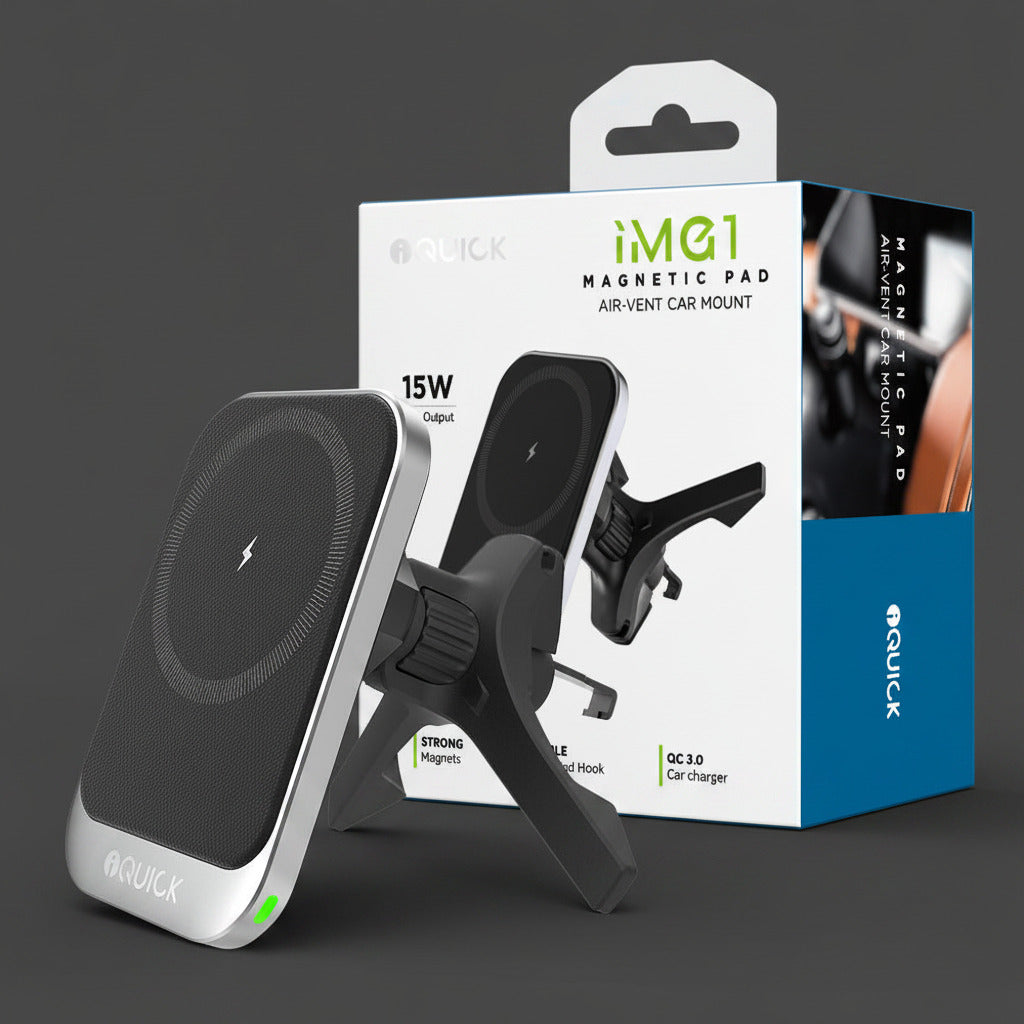 iQuick iMG1 Magnetic Pad Air-vent Car Mount 15W
