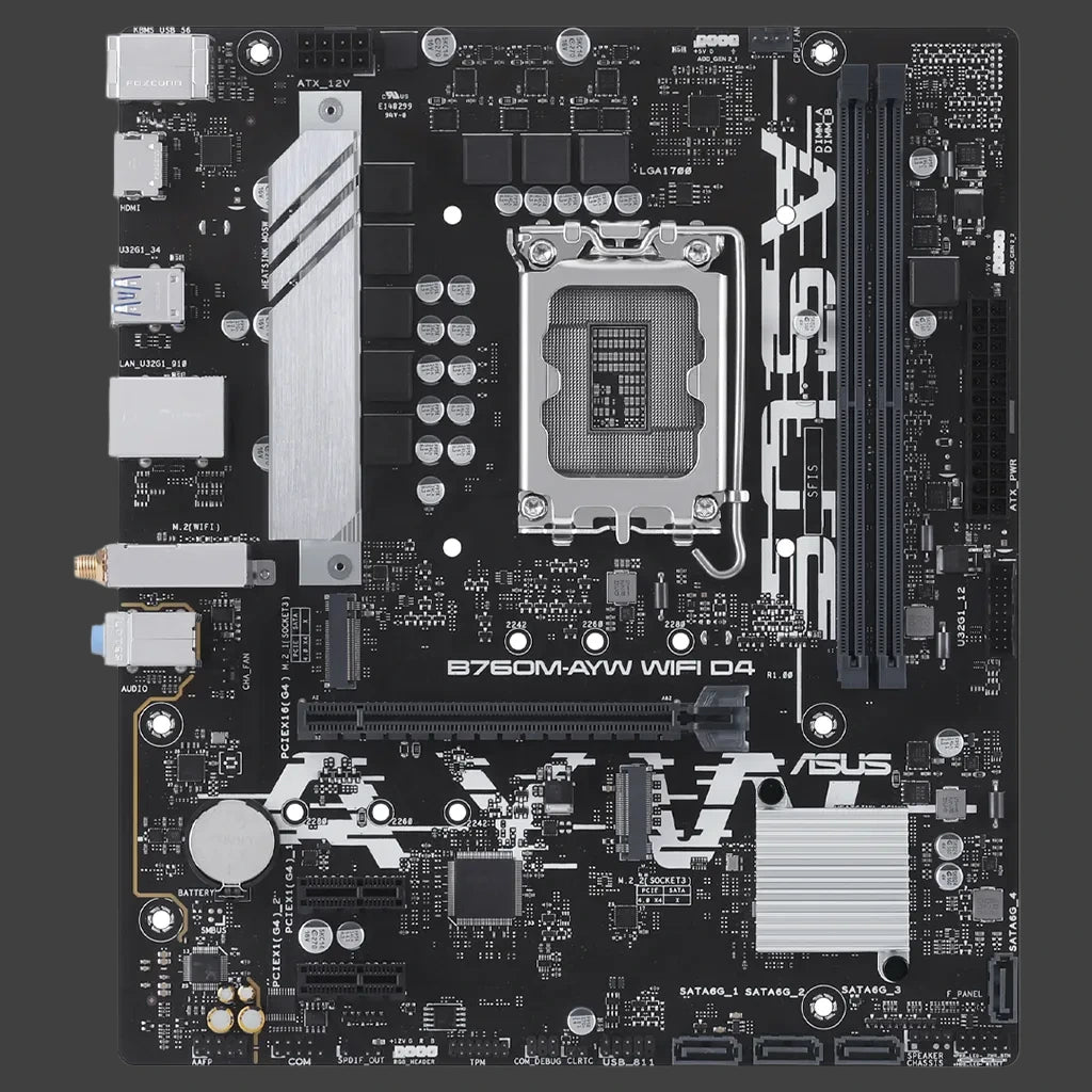 Asus B760M-AYW WIFI D4 DDR4 mATX motherboard
