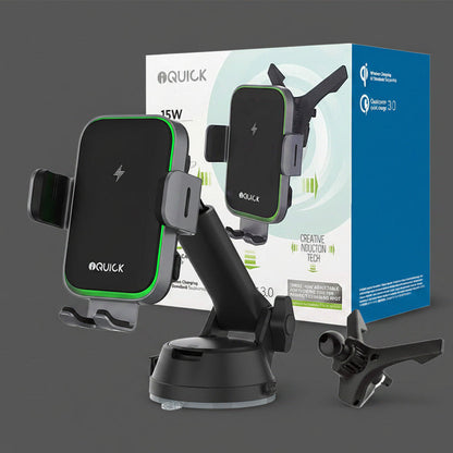 iQuick RX3 15W Wireless Charging Induction Car Holder (IQUICK-X3)