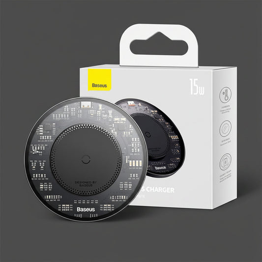 Baseus Simple 2 Wireless Charger 15W With Type-C To Type-C Cable-Cluster