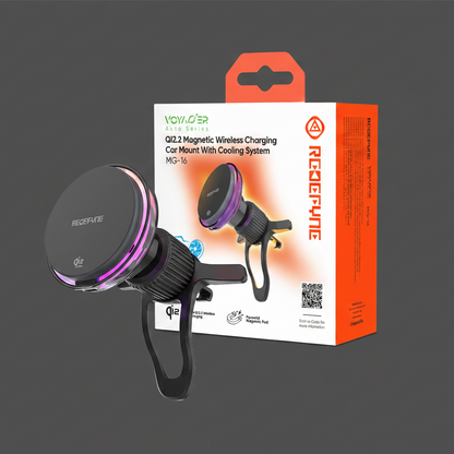 REDEFYNE MG-16 Qi2.2 Magnetic Wireless Charging Car Mount With Cooling System