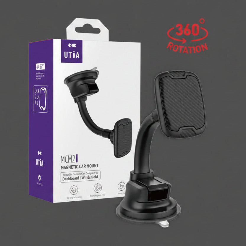 UTIA Magnetic Car Phone Mount Holder For Dashboard or Windshield