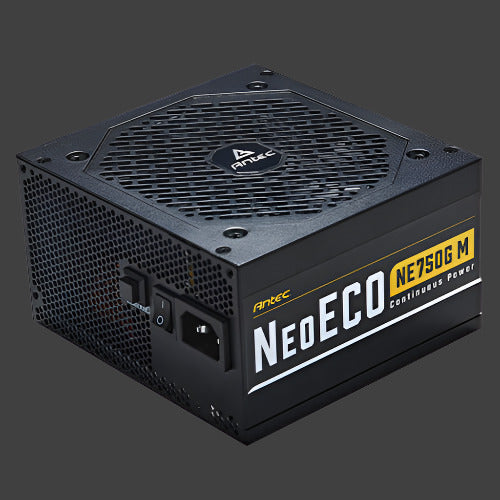 Antec NE 750w 80+ Gold, Fully-Modular, LLC DC, 1x EPS 8PIN, 120mm Silent Zero RPM, Jap Caps, ATX Power Supply, PSU, 600w PCI-E 5.0 rdy, 7yr Wty