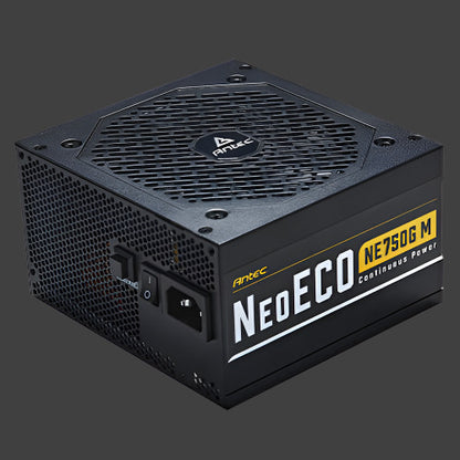 Antec NE 750w 80+ Gold, Fully-Modular, LLC DC, 1x EPS 8PIN, 120mm Silent Zero RPM, Jap Caps, ATX Power Supply, PSU, 600w PCI-E 5.0 rdy, 7yr Wty