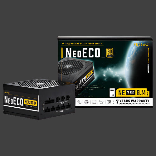 Antec NE 750w 80+ Gold, Fully-Modular, LLC DC, 1x EPS 8PIN, 120mm Silent Zero RPM, Jap Caps, ATX Power Supply, PSU, 600w PCI-E 5.0 rdy, 7yr Wty