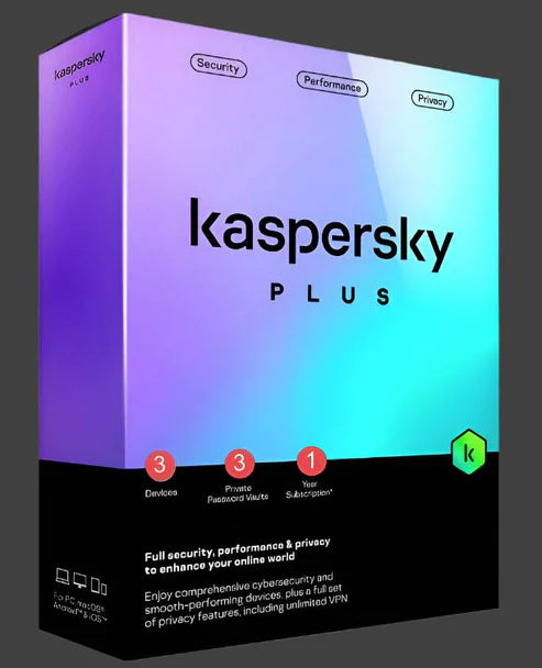 Kasperky Plus Antivirus 1 year 3 devices