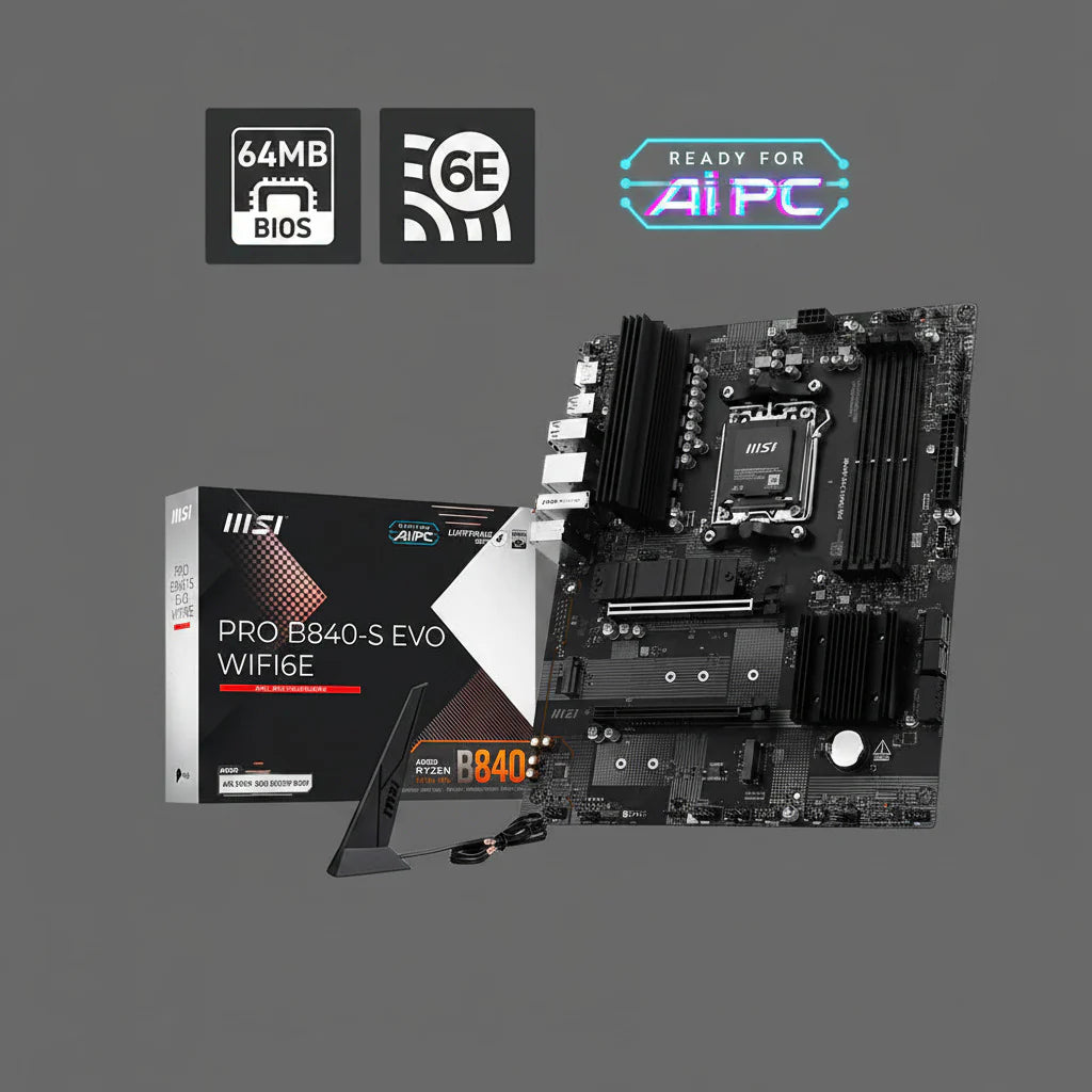 MSI Pro B840-S EVO WIFI6E AM5 Motherboard