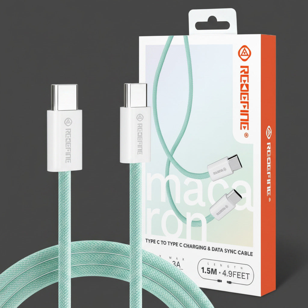 REDEFINE Type-C to Type-C Charging & Data Sync Cable for iPhone 15 / 16 / 17 Series and Android